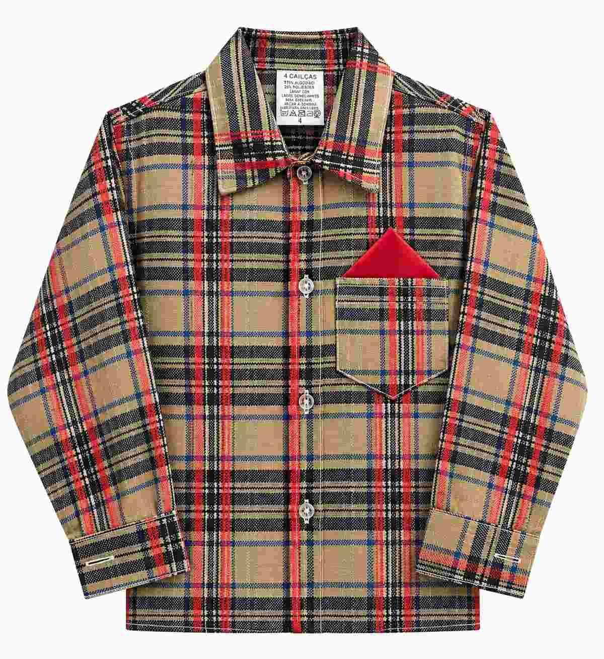 CAMISA JUNINA XADREZ BEBE REF 421